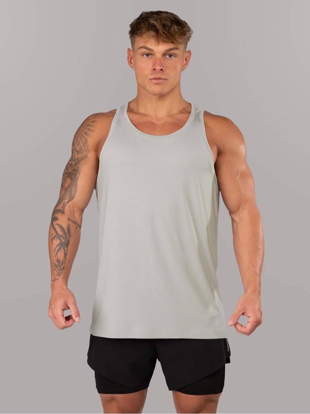 Alphalete Mens racer tank - Cloud